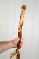 Walking Stick, Mountain Man Carving, Hardwood Hiking Staff, Strong, Made in USA