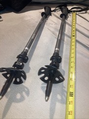 LL Bean Hikelite 4-Season 7075 Tele 3 Carbon Power Lock 2.1 Hiking Poles NEW CON