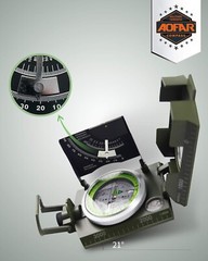 Military-Grade Waterproof Hiking Compass with Lensatic Sighting & Inclinometer