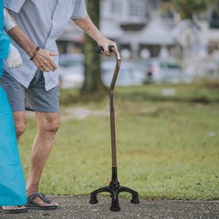 Four-legged Crutch Base Stable Tips for Walking Sticks Quad Cane