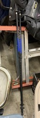 Pair Adjustable Trekking Poles Black Blue Foam Grip Wrist Straps