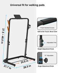 Walking Pad Handle Bar Attachment Only, Compatible with Walking Pads 22.4″ Wide,