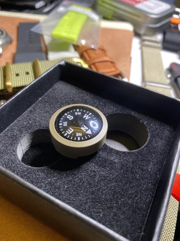 sangin instruments FDE compass brushed flat dark earth 20mm compass watch tool