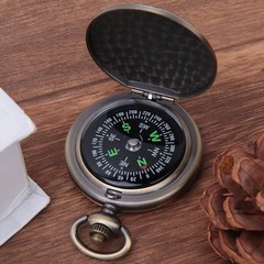 Pocket Compass, Style Vintage Compass, Alloy Camping Survival Compasses for H…