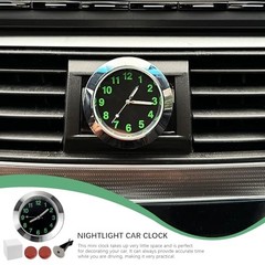 Car Dashboard Clock, Mini Luminous Car Clocks, Universal Automotive Silver