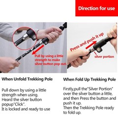 Aluminum Ultralight Collapsible Hiking Pole for Men and Women 49″