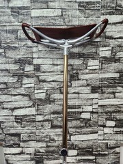 Vintage Gamebird Shooting Walking Stick Leather Seat – Made in England