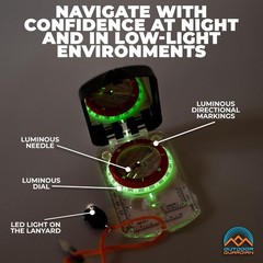Pathfinder Sighting Compass Precise Navigation Orienteering Mirror Compass