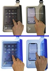 Freegrace Waterproof Pouches with Waist Strap / Pouch Case Bundle Gray + Blue