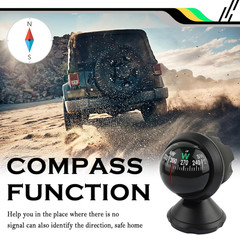 Compass for Car with Bottom Stick Car Compass Ball,Adjustible and Night Vision