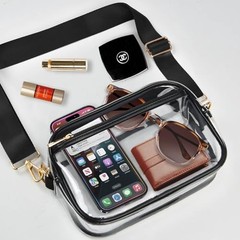 Clear Bag Stadium Approved, Clear Crossbody Bag Purses for women for Black
