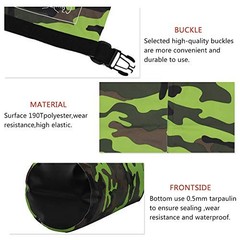 Waterproof Dry Bag 2L//10L/1/20L/30L, Roll Top Sack Keeps Gear Dry for 5L Green