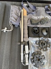Trekology TREK-Z 2pc Trekking Hiking Poles, Foldable Collapsible Walking Sticks