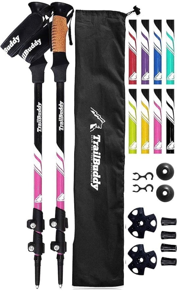 Trailbuddy Trekking Poles – Lightweight, Collapsible Hiking Poles Plum Purple