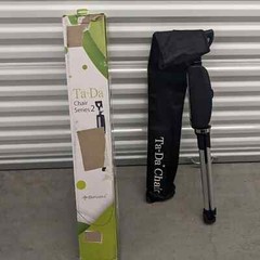 STEP2GOLD Ta-Da Chair Series 2, Portable Trekking Hiking Pole in Black, 32″