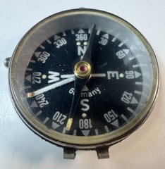 Vintage Pocket Compass w/ Needle Lock 1 3/4” Diameter- Made In Germany