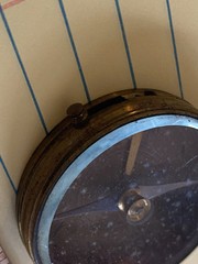 VINTAGE COMPASS MADE OF BRASS AND GLASS w OCK MECHANISM – GERMANY OR FRANCE