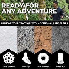 Bastones De Trekking Ligeros De Aluminio De Calidad Aeronáutica US NUEVO