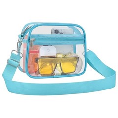 Clear Bag for Stadium Events Clear Sports Fan Handbags Purses with Medium Aqua
