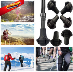 Monfasye Trekking Poles Tips, Rubber Hiking Sticks End Caps Large, 6 Pieces