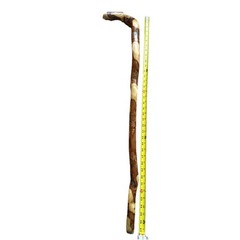 Vintage Hand Carved Natural 37” Walking Stick/ Cane Two Tone Wood