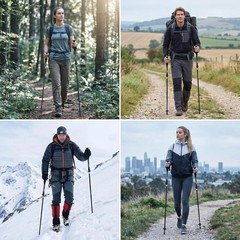 Folding Hiking Poles, Lightweight 7075 Aluminum Alloy Mountain Tech Trekking …