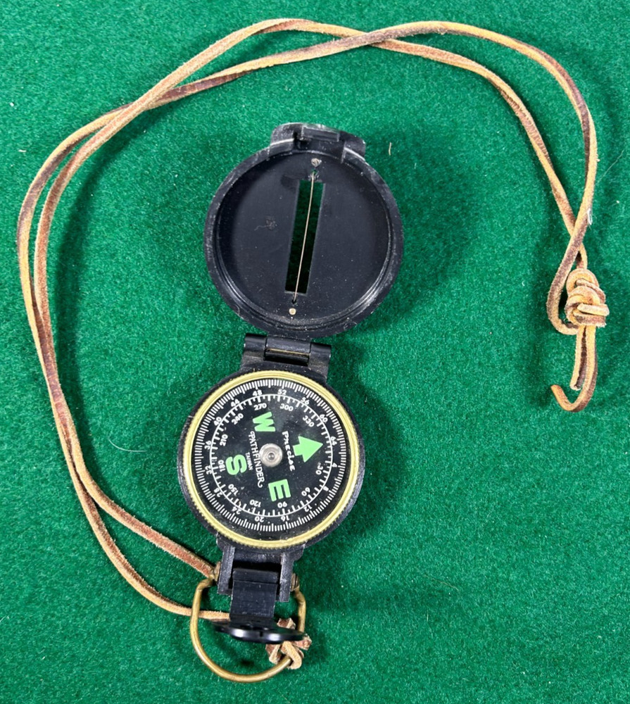 Vintage Precise Pathfinder Engineer Lensatic Compass