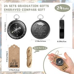 2026 Inspirational Graduation Gifts Engraved Compass for Middle Senior College G