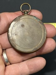 Brass Compass, Possibly Boy Scout, 1 3/4″ With Attachment For Chain, No Cover