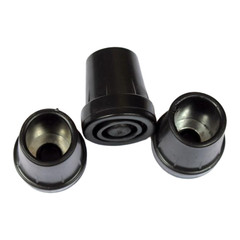 Black Plastic Anti-Slip Pad for Cane Tips 3.3cm Diameter Lightweight 15g