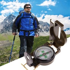 Brujula de Bolsillo Estilo Militar para Camping Equipo de Supervivencia Compass