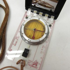 Silva Type 15T The Ranger Navigation Compass With Leather Case Vintage