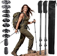 3K Carbon Fiber Trekking Poles – Collapsible, Lightweight Yet Sturdy Hiking Pole