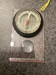 Map Pocket Compass & Ruler & Lanyard for Survival Kits