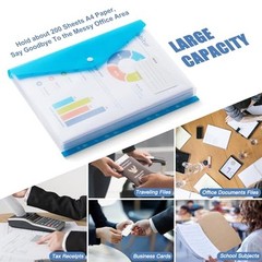 Binder Pocket Organizer Folders, 12 Pack Expandable Folders Horizontal-12 Pack