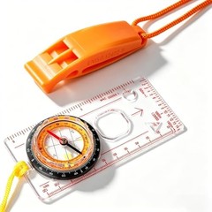 Navigation Compass & Whistle Kit – Essential Gear for Orienteering, Camping, B