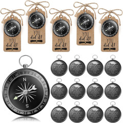 2026 Inspirational Graduation Gifts Engraved Compass for Middle Senior College G