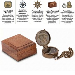 Pocket Brass Compass, Nautical Navy Compass for Camping, Travelling, Hiking, …