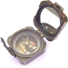 FICUS Gift Old Solid Brass Kelvin & Hughes 1917 Compass 3 Inches