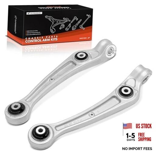 2 x Front Forward Lower Control Arm, with Bushing, Compatible with Audi A4,