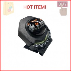 Car Compass, Car Dashboard Compass Ball with Slope Meter, Adjustable Night Visio