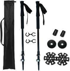 Carbon Fiber Trekking Poles 2 Pcs Ultra Lightweight Telescopic Collapsible Hikin