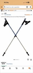 LEKI Nordic Walking Instructor Fully Adjustable Walking Pole 135cm Light Blue