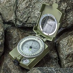 DEVICE OF C High-Accuracy Waterproof Military Compass for Directions, Green Set