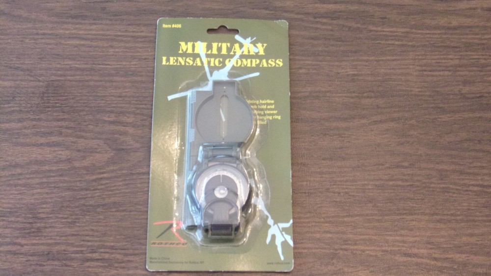 Green Military Style Liquid Filled Lensatic Marching Compass Item #406 Rothco