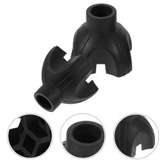2Pcs Durable Tpr Cane Tips Non Slip 4 Prong Walking Cane Accessories Black
