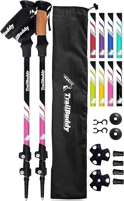TrailBuddy 1A Anti Shock Sticks Adjustable Trekking Poles