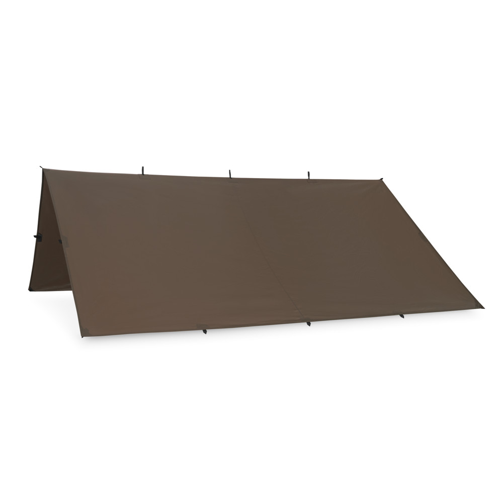 Helikon Tex Supertarp Small Spark Resistant Earth Brown Outdoor Bushcraft Tarp