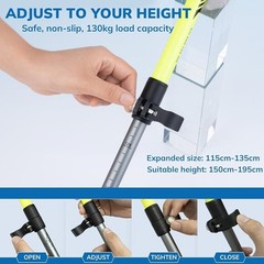 Lightweight Collapsible Trekking Poles 7075 Aluminum Anti-slip Adjustable Length