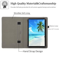 Universal 10 10.1 Inch Android Tablet Case, Dluggs Slim Folding Stand Space